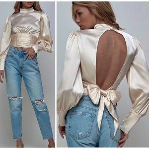 Swiss Chalet Top Mock Neck Long Sleeve